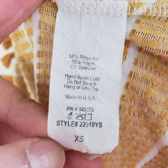 Anthropologie's W5 Tassel Striped Boho Tank Top Yellow Size XS - Picture 8 of 11